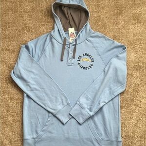 NFL Team Apparel Los Angeles Chargers Baby Blue Button Hoodie Men’s Large+ XL